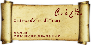 Czinczár Áron névjegykártya